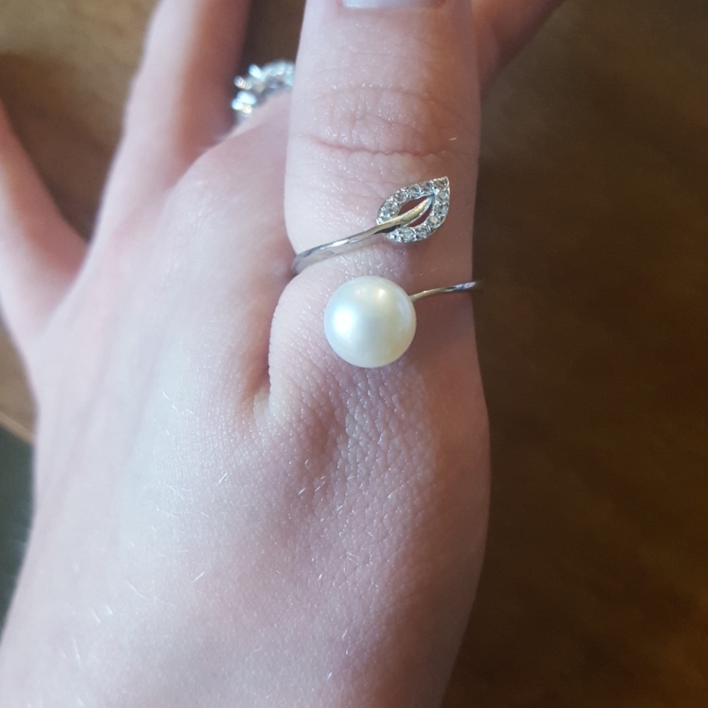 🍃Adjustable Pearl Leaf Ring🍃